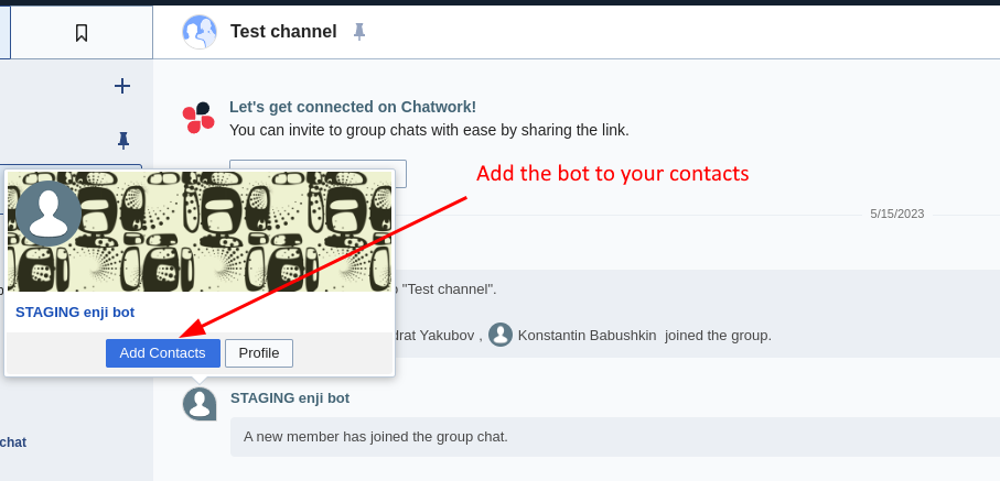How to Connect Enji.ai Bot to Chatwork